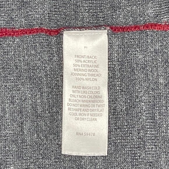 Kenar Red and Gray Open Front Cardigan – Size Small - Picture 11 of 11